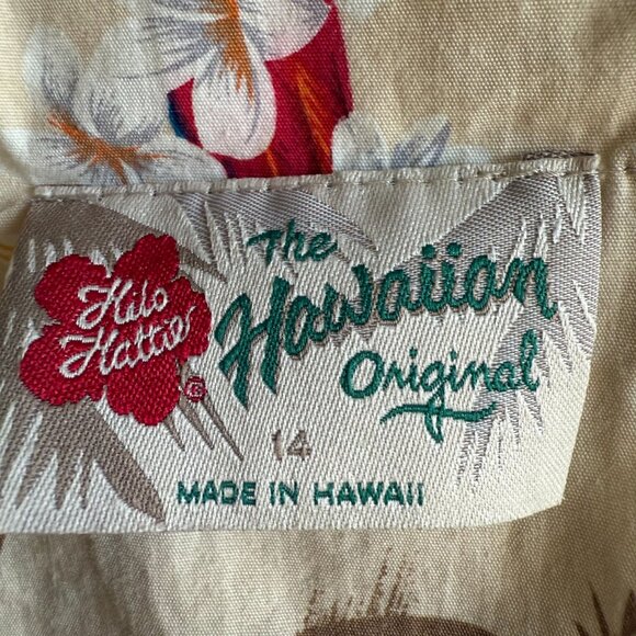 Hilo Hattie Hawaiian Original Parrot Bamboo Sheath Maxi Dress 14 Multicolor - Picture 6 of 11